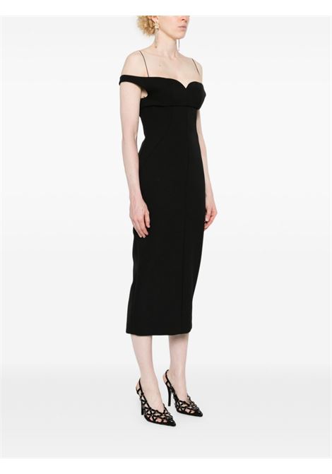 Black off-shoulder midi dress Philosophy di Lorenzo Serafini - women PHILOSOPHY DI LORENZO SERAFINI | 040457280555